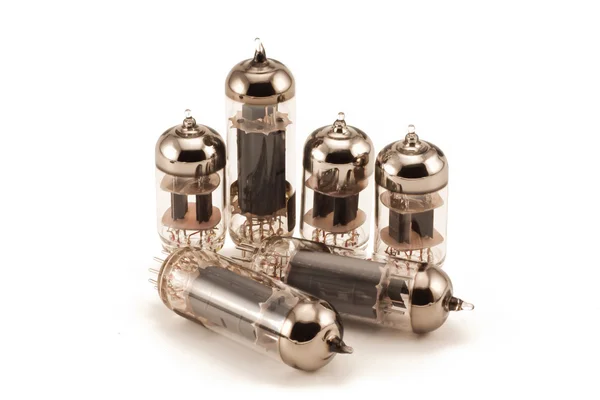 Six vacuum glass valves — Stock Photo, Image