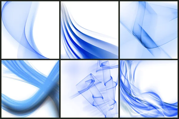 stock image Set of blue abstract backgrounds