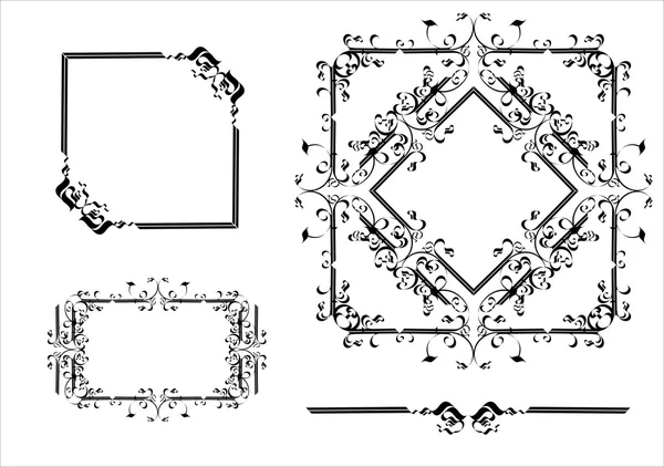 Элементы каллиграфического дизайна — стоковый вектор