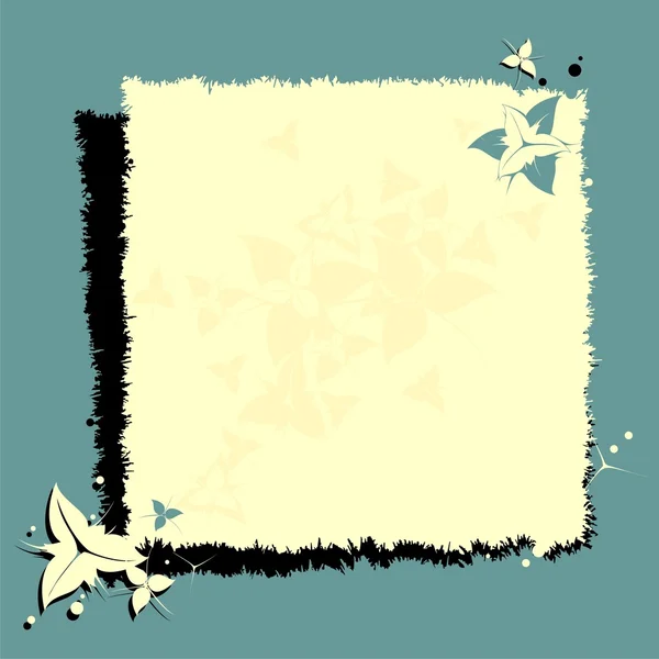 Grunge bloem pagina — Stockvector