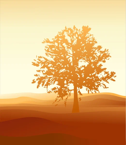 Areia & árvore — Vetor de Stock