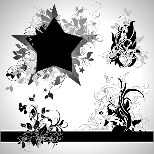 Floral set — Stock Vector