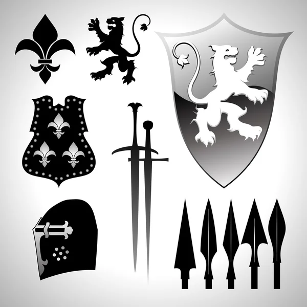 Stock vector Heraldic set