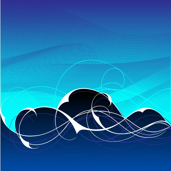 Waves blue — Stock Vector