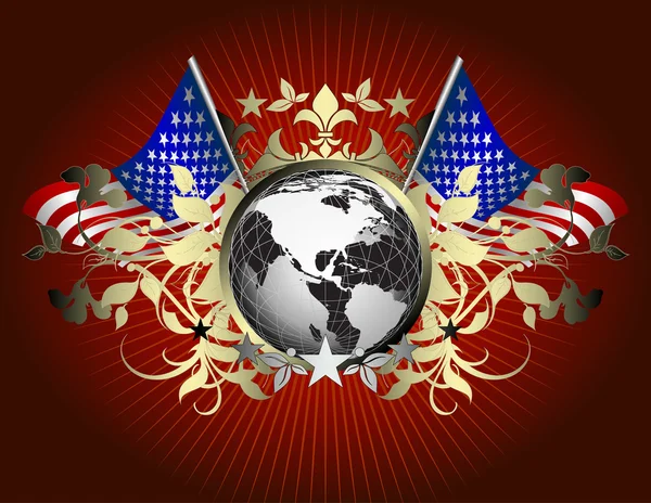 ΗΠΑ κόσμο — Διανυσματικό Αρχείο