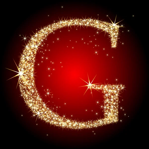 Lettre étoile G — Image vectorielle