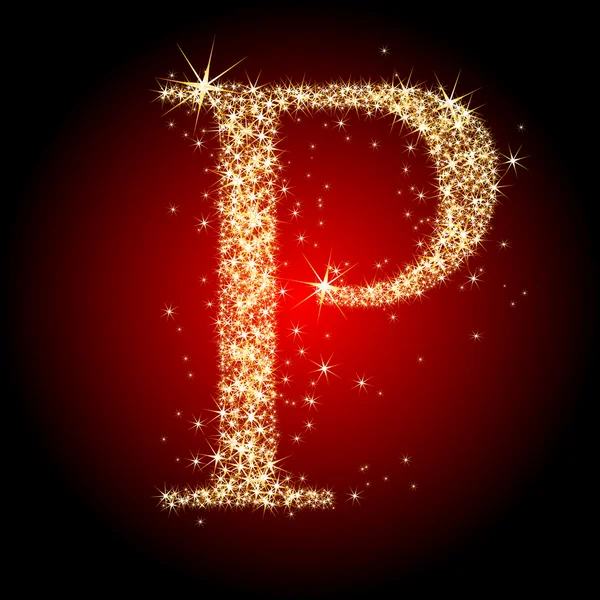 字母明星 p — 图库矢量图片