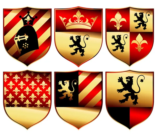 Set Abad Pertengahan - Stok Vektor