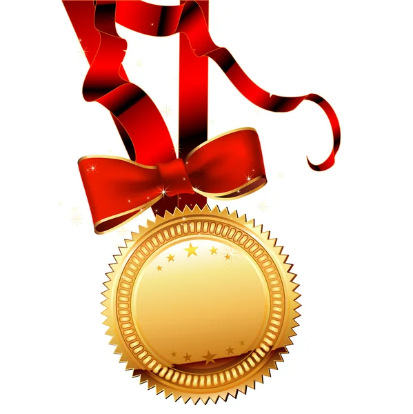 Medalj med band Stockvektor