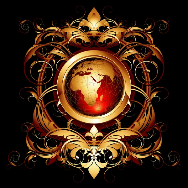 World with ornate Royalty Free Stock Vectors