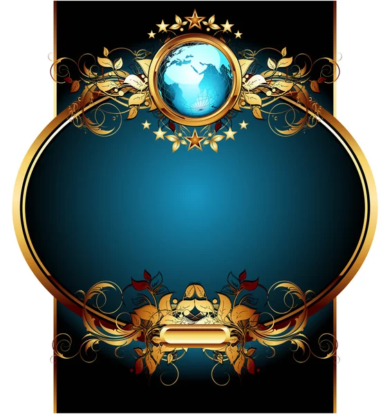 World with ornate — Stock Vector