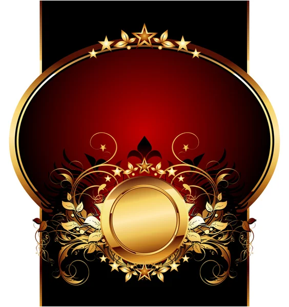 Moldura ornamentada com escudo — Vetor de Stock