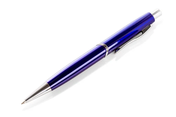 Blue isolated metall pen — Stock Photo, Image