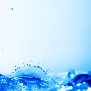 Blue water splash clipart