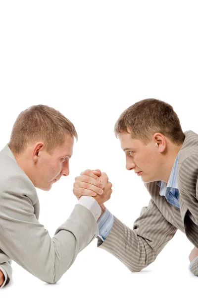 Due uomini che lottano con le braccia — Foto Stock