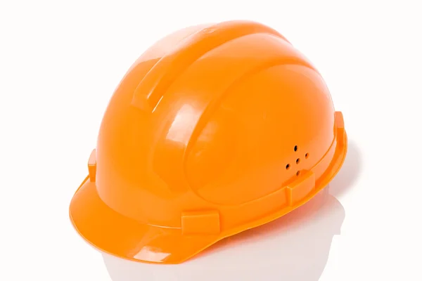 Isolierter orangefarbener Helm — Stockfoto