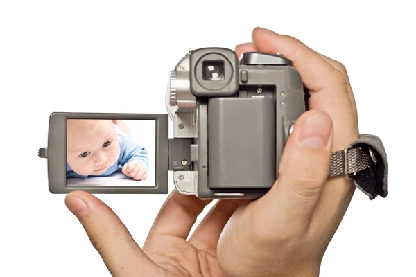 Izolované minidv videokamera — Stock fotografie