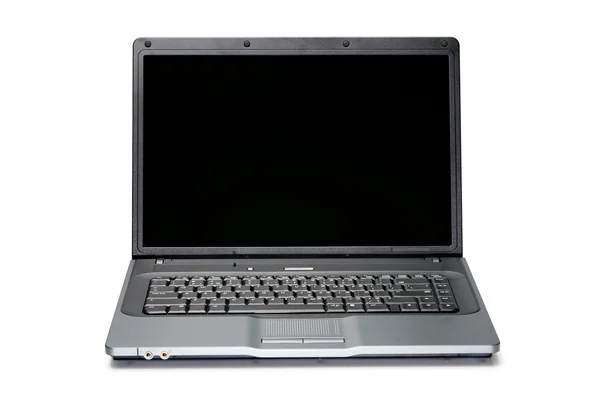 Szary laptopa na białym tle — Zdjęcie stockowe