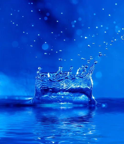 Fresh blue water spalsh — Stock Photo, Image