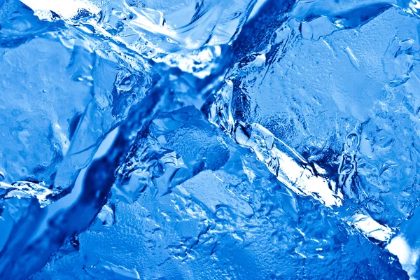 Fundo de gelo tonificado azul — Fotografia de Stock