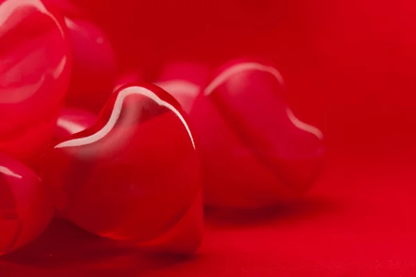 Red hearts valentines background — Stock Photo, Image