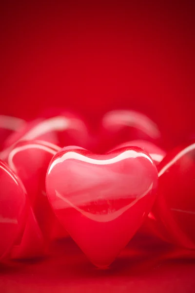 Red valentine hearts — Stock Photo, Image