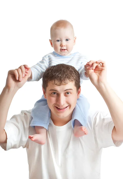 Šťastný otec a syn — Stock fotografie