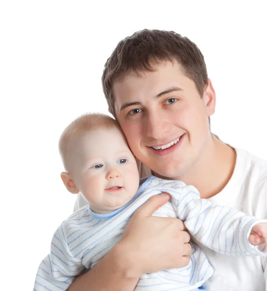 Pai com retrato filho — Fotografia de Stock
