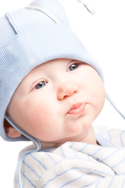 Zbliżenie noworodek portret chłopca — Zdjęcie stockowe