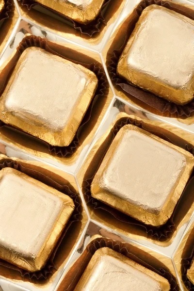 Χρυσό closeup σοκολάτας — Φωτογραφία Αρχείου