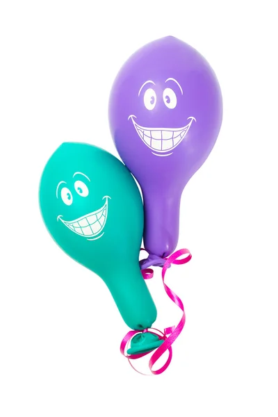 Két smiley baloons — Stock Fotó