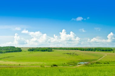 Countryside landscape clipart