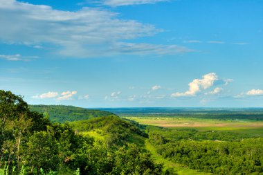 Hills and plains panorama clipart