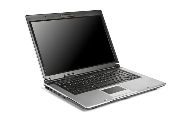 Na białym tle otwarty laptopa — Zdjęcie stockowe