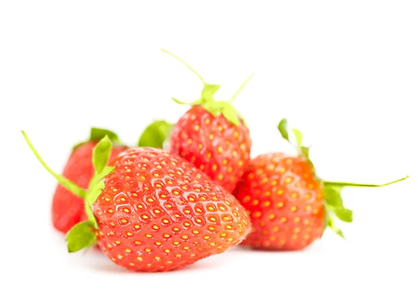 Isolated strawberries heap — Stock Photo, Image