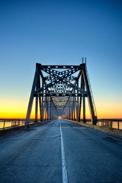 stock image Automobile bridge on sunrise