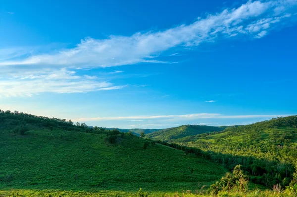 stock image Green hills landscape