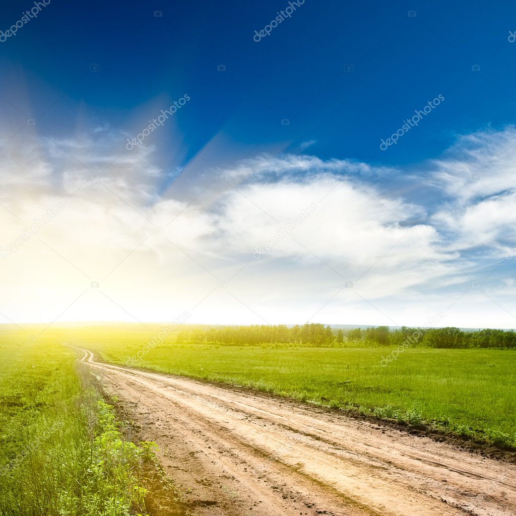 Rural road to the sun