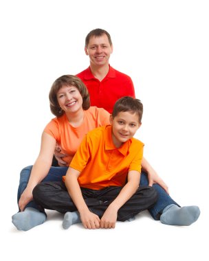 Happy family portrait clipart