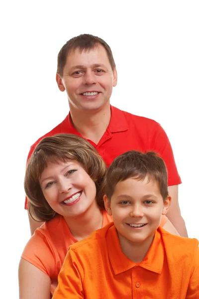 Glückliche Familie Nahaufnahme Porträt — Stockfoto