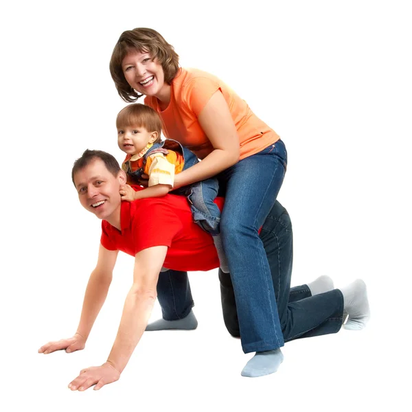 Família brincando — Fotografia de Stock