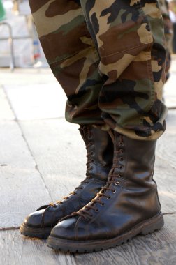 Military boots clipart