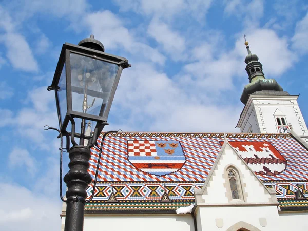 Szent markos templom (Zágráb, Horvátország) Stock Kép