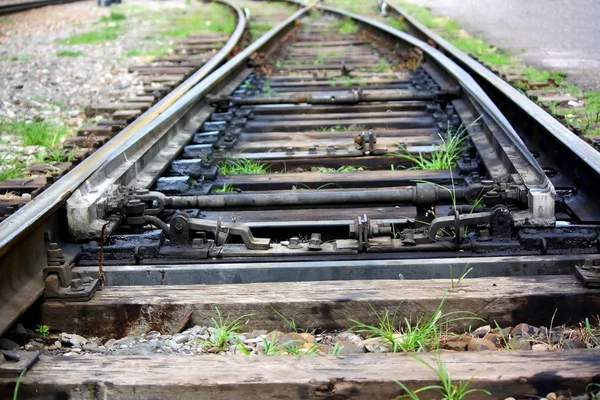 Attraversamento delle linee ferroviarie . — Foto Stock