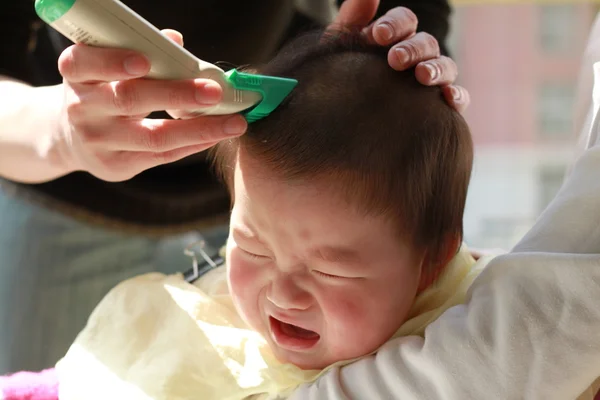 stock image Baby hairdcut