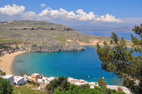 stock image Bay in Lindos. The island of Rhodes.