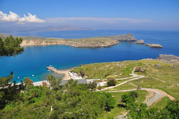 stock image Bay in Lindos. The island of Rhodes.