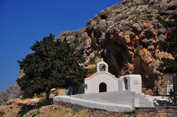 SMALL GREEK CATHOLIC CHAPEL IN RHODES — Stock Photo, Image