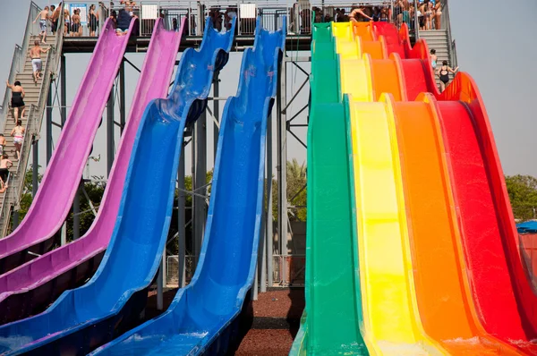 WATER SLIDE AT THE PARK . — Stok Foto