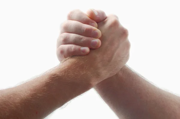 stock image TWO HANDS MEN WRESTLING .